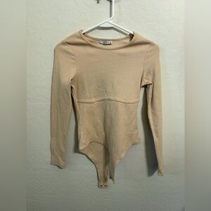 ReoRia Ribbed Cream Bodysuit